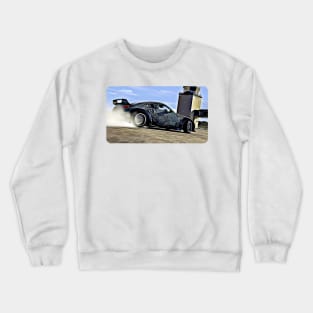 350z Custom Drift Cartoon Drawing Action Print Crewneck Sweatshirt